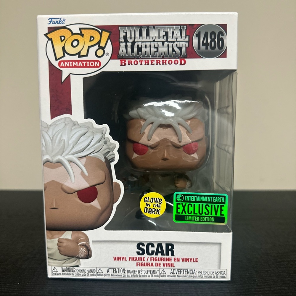 Funko POP! Fullmetal Alchemist - Scar #1486 Glow Entertainment Earth W Protector